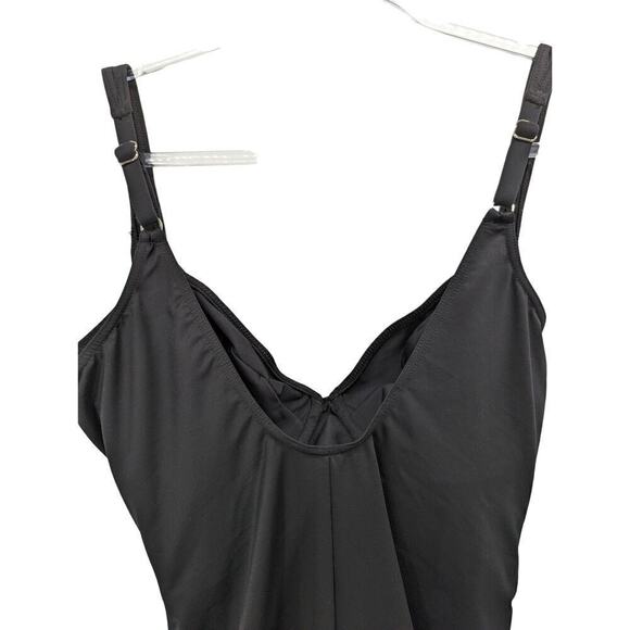 Miraclesuit Talbots 16 One Piece Swim Black NWT Underwire - Picture 4 of 8